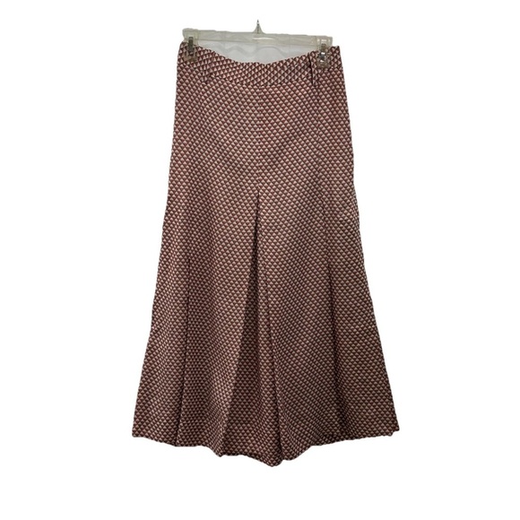 COS MIDI Satin Skirt Size Small A Line Pleated Belt Loops High Waist Side Slit - Picture 1 of 9